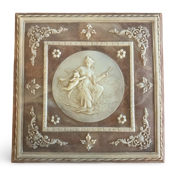 Reuge Incolay Stone Working Music Box/Jewelry Box